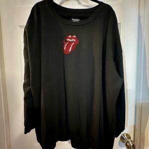 Rolling Stones Black Crewneck
